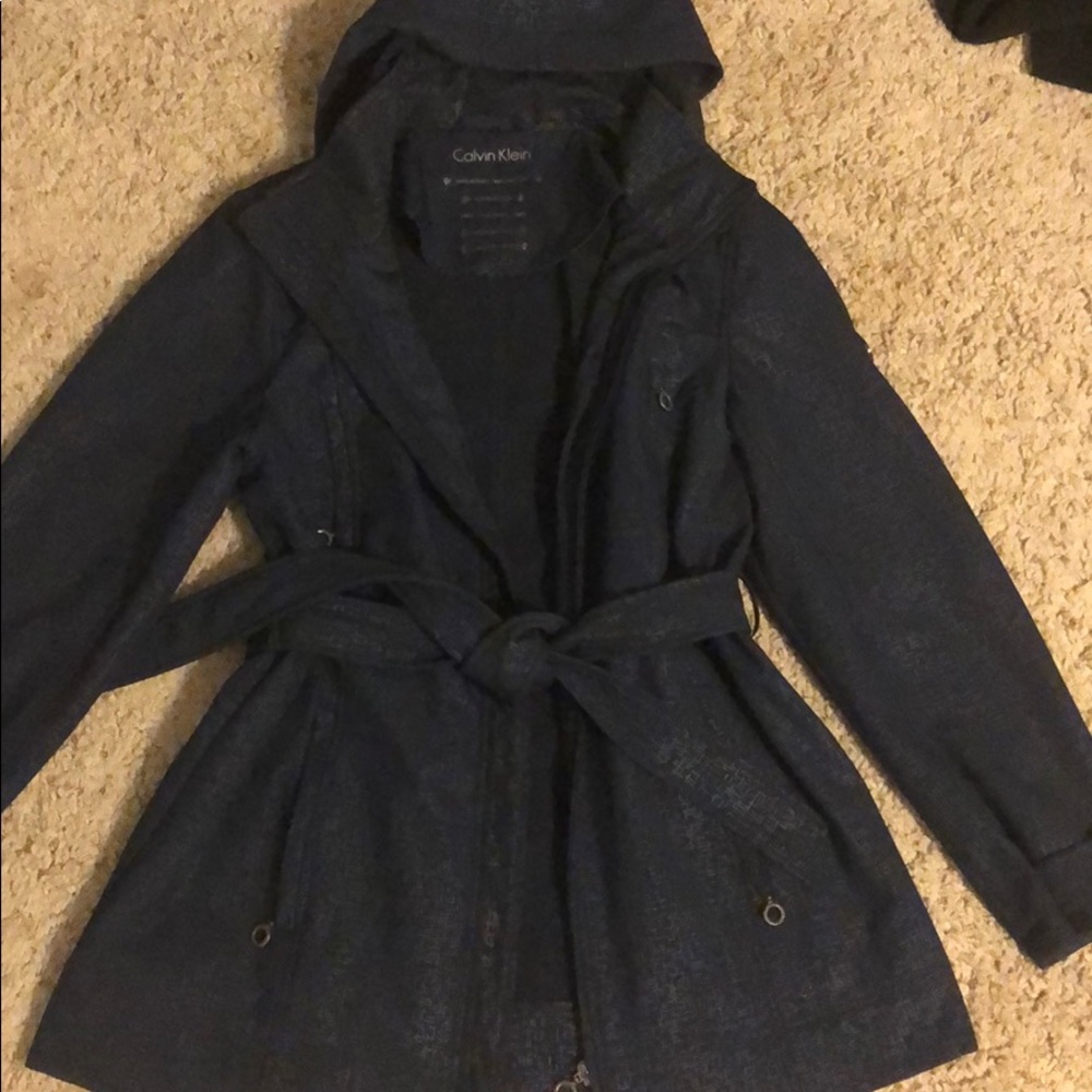 Navy raincoat